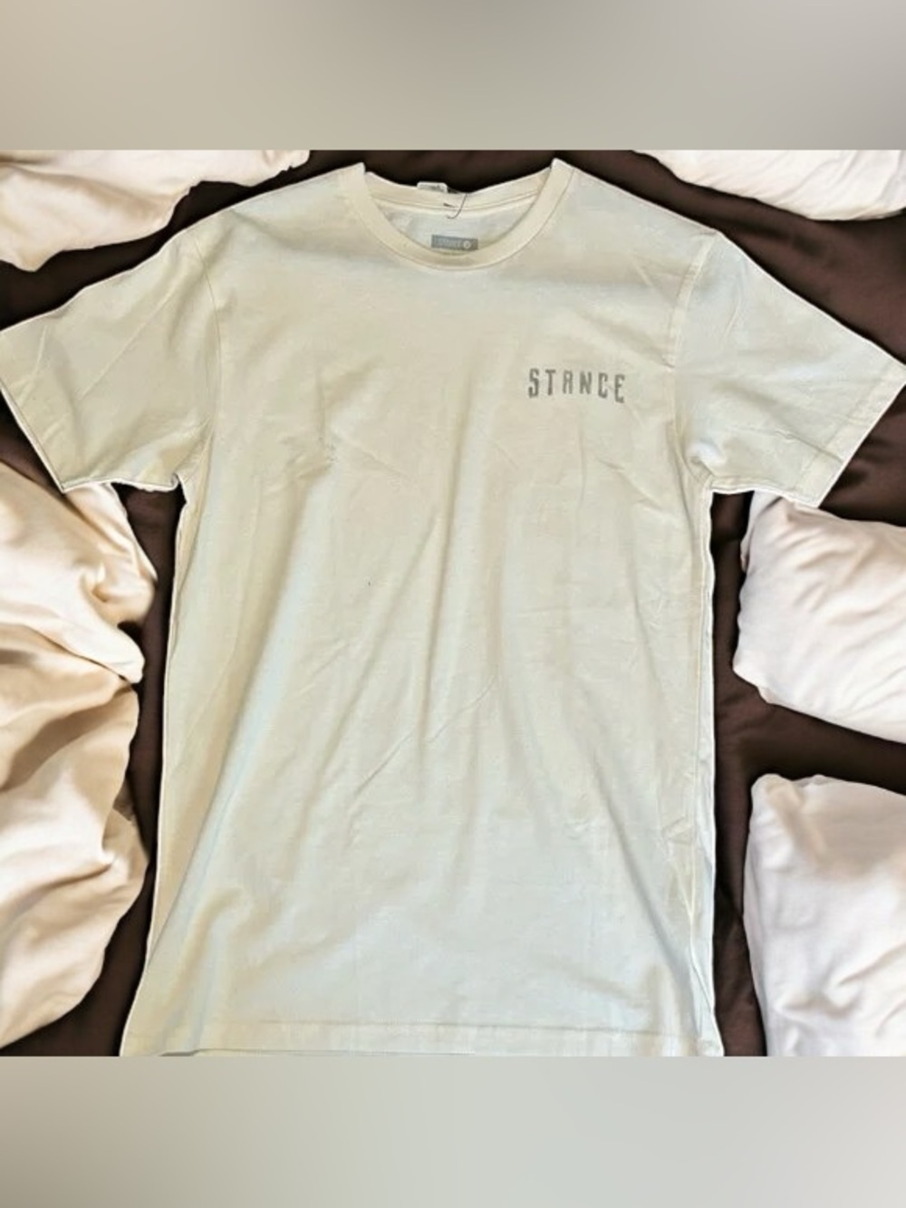 💎Stance Men’s Crew Neck T-Shirt in Off-White